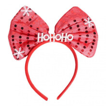 (Big Pink Bow Style) Xmas Headband Kids Girls Headbands For Christmas Party Festive Holiday Hair Accessories For Women