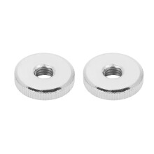 2 Stück GB807 M4-M10 Rändelmuttern, Nickel