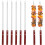 6 Unidades Brochetas Inoxidable Con Mango Madera 1