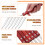 6 Unidades Brochetas Inoxidable Con Mango Madera 3