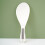 High Heat Resistant Plastic Rice Spoon Nonstick Design-White 5