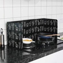 Anti Splatter Shield Folding Oil Shield Kitchen Gas Stove Compatible Splash Proof Cover Oil Resistant Insulation Board