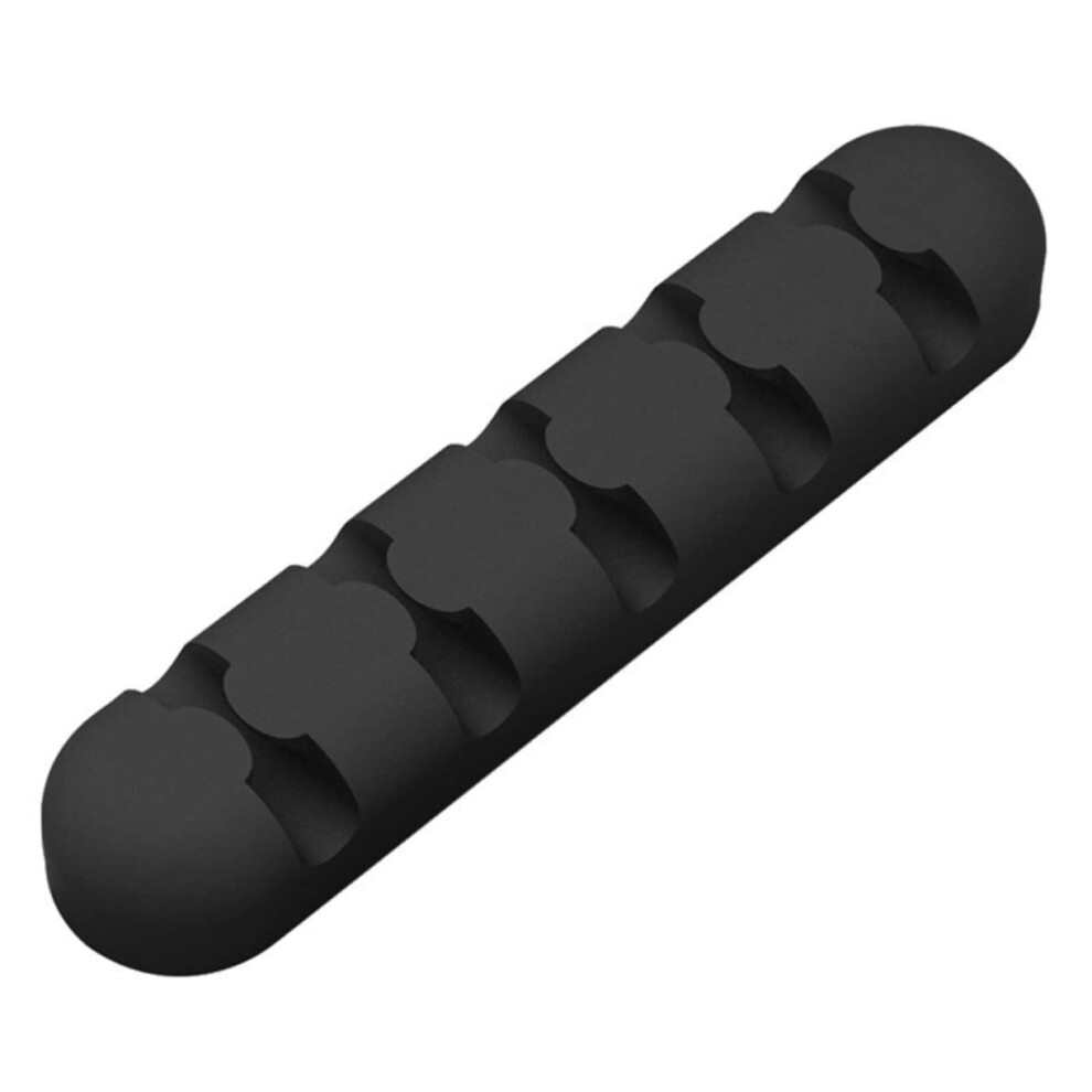 Silicone Cable Winder Usb Cable Holder And Charger Cable Organizer Desk Cord Management Accessory Black 9323874146928