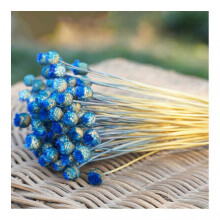 (Dark Blue) Flowers 50 Stems Dried Flowers for Arrangements Bundle Home Decor Photo Props Handmade Air-drying