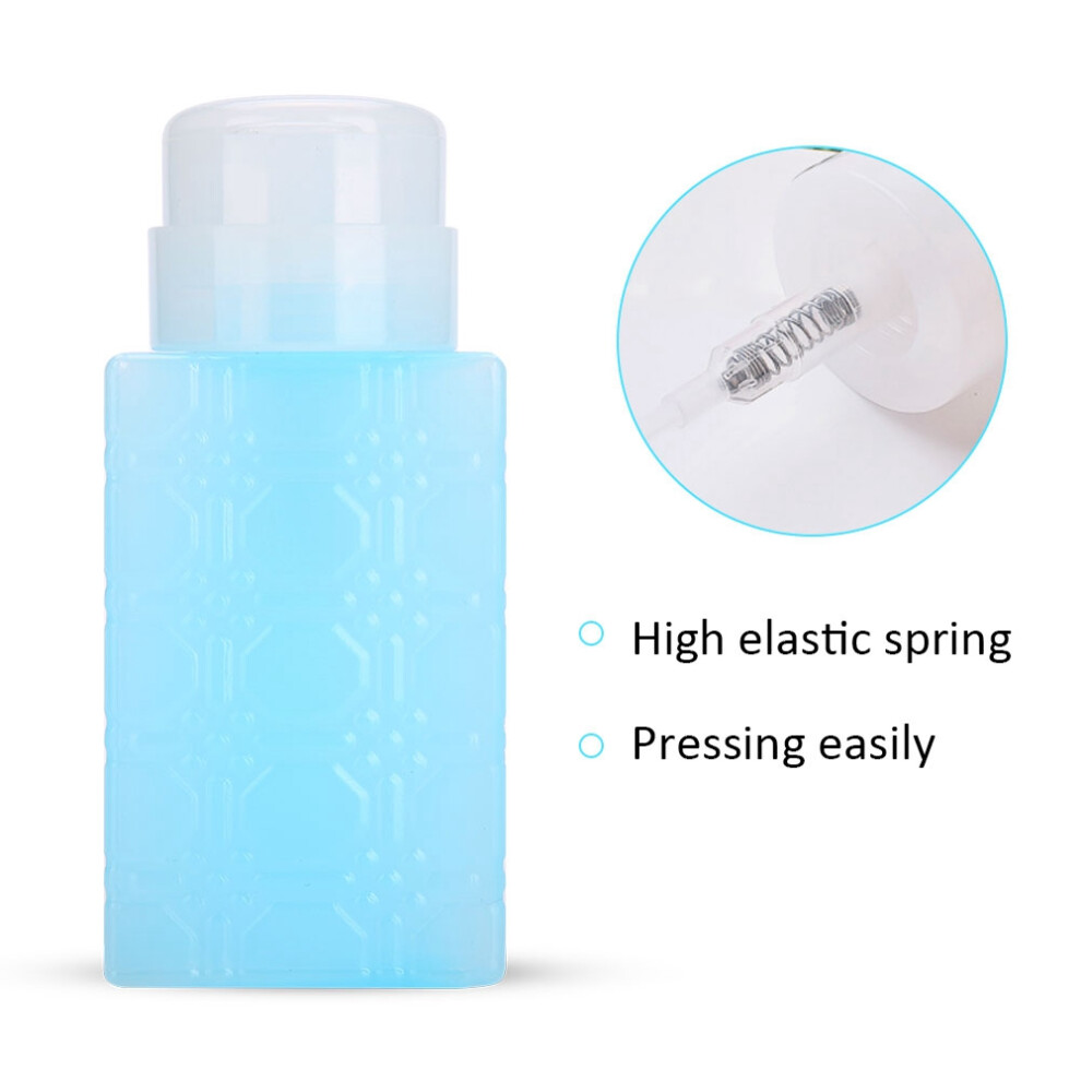 Blue 80ml Refillable Pump Bottle for Makeup Remover & Liquids