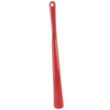 (Red) Lightweight Long Handle Shoehorn Skin-Friendly Hangable Shoe Lifter for Women Men