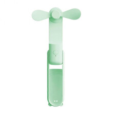 (Green) Foldable Small Pocket Fan Adjustables Gear Desktop Airs Cooler for Outdoor Travel