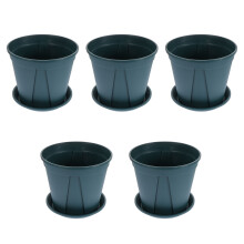 5 Juegos De Macetas Plástico Para Plantas Con Bandejas Incluidas