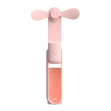 (Pink) Foldable Small Pocket Fan Adjustables Gear Desktop Airs Cooler for Outdoor Travel