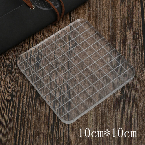 Hard Acrylic Clear Stamp Blocks with Grid for Scrapbooking 1