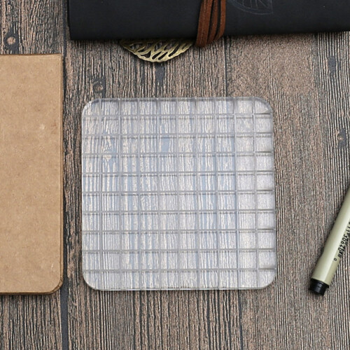 Hard Acrylic Clear Stamp Blocks with Grid for Scrapbooking 2