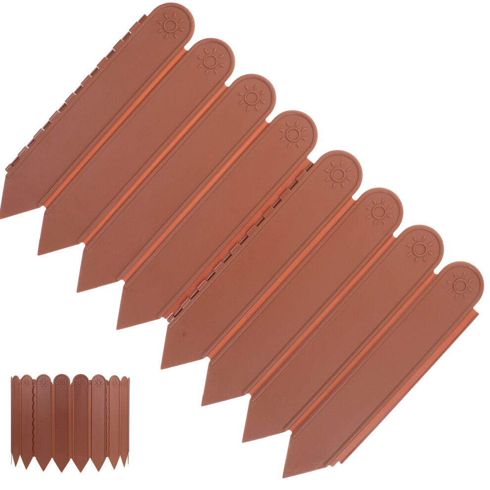Garden Barrier Fence Plastic 1Pack Brown Lawn Border 3523398331497