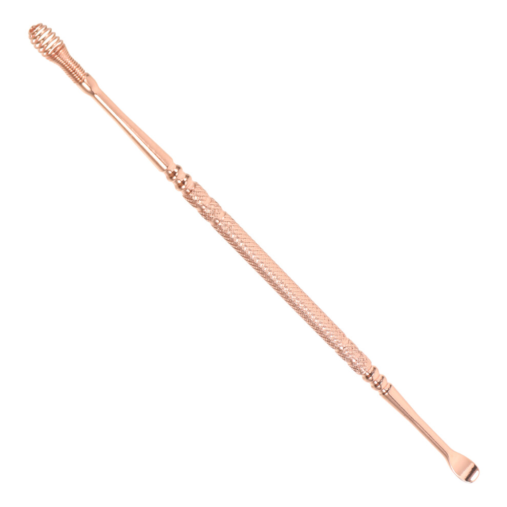Ohphcall Golden Double-Side Ear Wax Pick Cleaner Tool Stainless Steel Rose