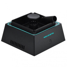 (Black) Creative Air Purifier Table Ashtray Technology Sense Aromatherapy Ashtray for Living Room Bedroom Table Desk