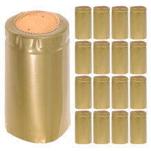 100 Stuks Wijnfles Hitte Krimpkappen Rood Dubbele Goud