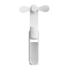 (White) Foldable Small Pocket Fan Adjustables Gear Desktop Airs Cooler for Outdoor Travel