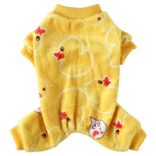 (L, Yellow) Pet Pajamas for Dogs Soft Clothes Pet Dog Pajamas Jumpsuit Stretchy Doggie Puppy Clothes Outift
