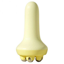 (Yellow, OPP Steel Ball) Women's Manual Massager Five Steel Roller Beads Massager Convenient Carry Roller Exercise Relaxation Massager