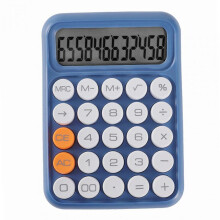 (Dark Blue) Small Colorful Calculator with LCD Display Portable Lightweight Dedicate Calculator for Home