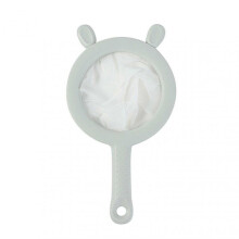 (Gray) Mesh Sieve Strainer Filter Spoon Hanging Hole Space Saving Filter Spoon for Milk Coffee Yogurt Juice