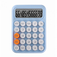 (Sky blue) Small Colorful Calculator with LCD Display Portable Lightweight Dedicate Calculator for Home