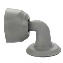(Gray Curved) Punch-free Silicone Door Stop Flexible Anti-bump Door Block Wear-resistance Anti-collision Doorstop