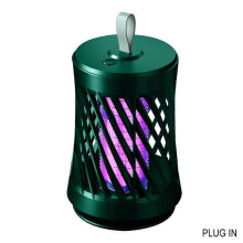 (Plug In, Green) Mosquitoes Repellent Lamp with Hanging Strap Multifunctional Charging Bugs Trap Lamp for Living Room Home
