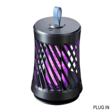 (Plug In, Grey) Mosquitoes Repellent Lamp with Hanging Strap Multifunctional Charging Bugs Trap Lamp for Living Room Home