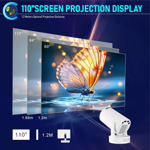 Mini 720P HD Portable LED Projector 4K Decoding Auto Keystone Correction 25110 Inches Screen 1