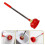 Red Bathroom Plunger Rubber Suction Tool with Steel Handle 3
