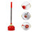 Red Bathroom Plunger Rubber Suction Tool with Steel Handle 4