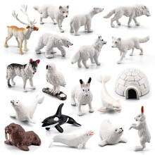 Partydekoration: Mini-Arktistiere aus Kunststoff, hochwertige Meerestierfiguren aus Kunststoff, sichere, ungiftige Materialien, handbemalte Details,