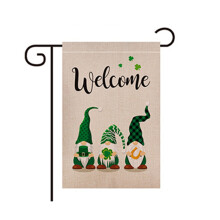 Bandeira de jardim "Feliz Dia de São Patrício", impressão dupla face em material com aparência de juta, imagem vibrante e vívida de 30 x 45 cm