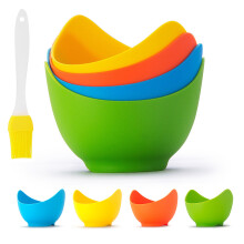 Stampi in silicone per uova in camicia, per uova in camicia perfette, cottura rapida, silicone antiaderente resistente al calore, utilizzabile in