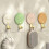 (Four Pack, White) Entryway Decorative Key Hooks Heavy Duty Coats Clothes Hook for Front Door Kitchen Hallway 4