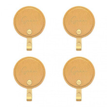 (Four Pack, Nacarat) Entryway Decorative Key Hooks Heavy Duty Coats Clothes Hook for Front Door Kitchen Hallway