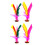 6Pièces Shuttlecock Traditionnel Plumes Caoutchouc Longue 6