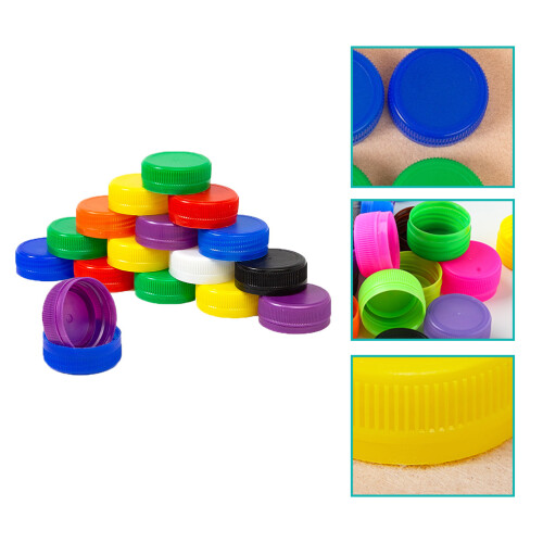 200pcs plastic bottle caps for kids diy craft making 2