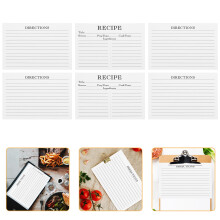 50 Pcs Double-Sided Color Printing With Flowers Recipe Card Bride