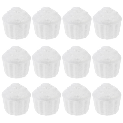 12Pcs Children Cake Craft White Foam Models for DIY Decor and Learning