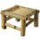 Vintage Bamboo Stool Home Laundry Stool Light Brown Cozy Seat 1