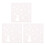 3 pezzi stencil e , per scrapbooking e diario, bianco 1