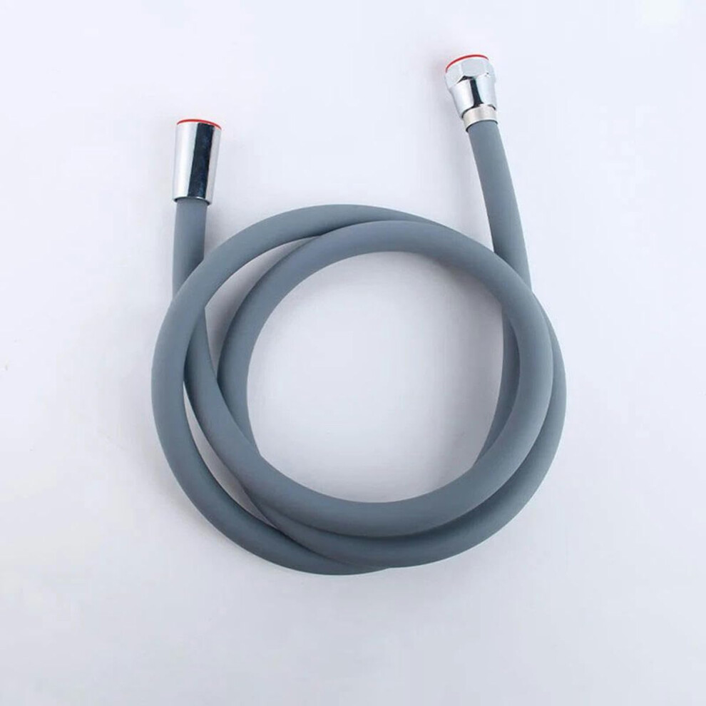 Silicone Flexible Shower Hose 1.5/2M Antiwinding Pressure Extension For Showerhead And Bathroom Faucet Grey 9105992345281