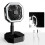 (Black) Folding Desk Light Fan Mini Hand-held Cooler Cooling USB Rechargeable Fan 1