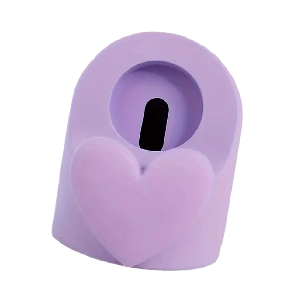 Cute Silicone Charging Stand Holder Support For-Purpl Heart 7754000534401