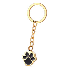 Memorials Cremation Urn Charm For Pet Stainless Steel Paws-gold