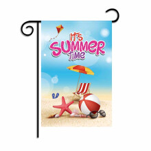 Bandeiras decorativas de verão para jardim, bandeira dupla face para facilitar a leitura do texto, tecido de juta resistente e durável que suporta