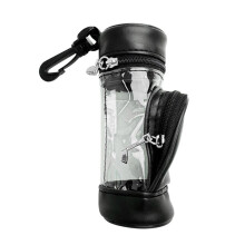 Leather Belt Clear Ball Waist Bag For Men And Women With Wooden Tee Carry Pouch Ball Bag Storage Without Ball Black D