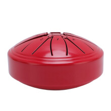 Mini Steel Tongue Drum 4 Inch 8 Notes - Red | Carbon Steel Metal Hand Drum