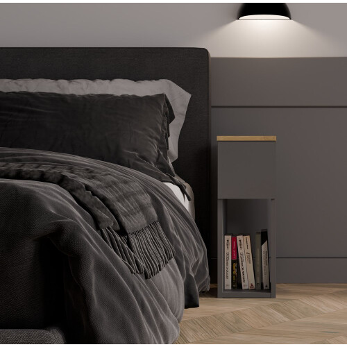 GALAX 20/1S BEDSIDE TABLE, ANTHRACITE/ARTISAN 2